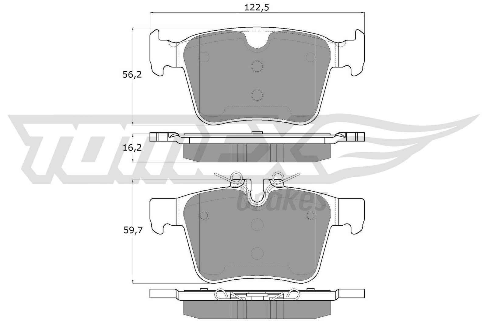 Sada brzdových platničiek kotúčovej brzdy TOMEX Brakes